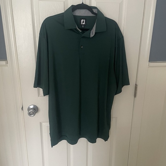 FootJoy Men's XL Dark Forest Green Golf Polo Polyester Spandex - Picture 1 of 6